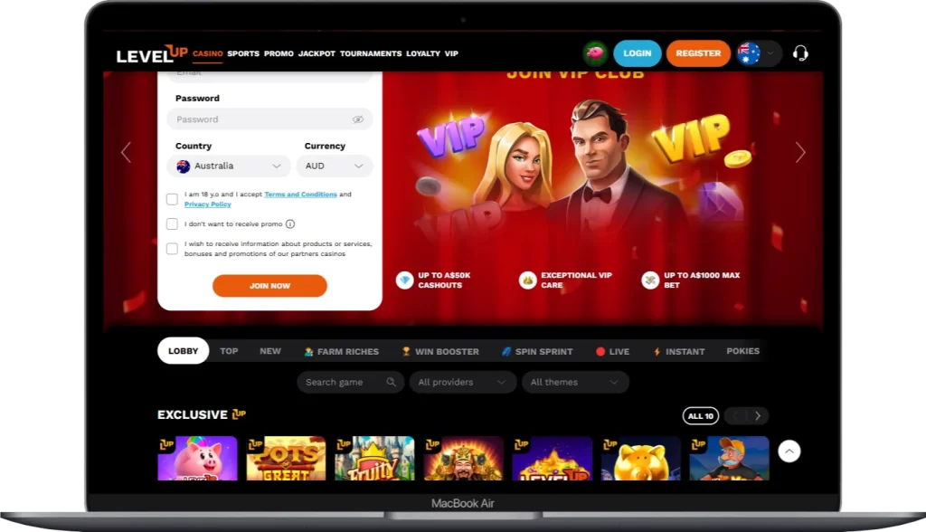 LevelUp Casino App for Mac