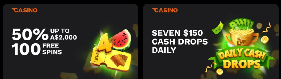 Example of Level Up Casino Promotions