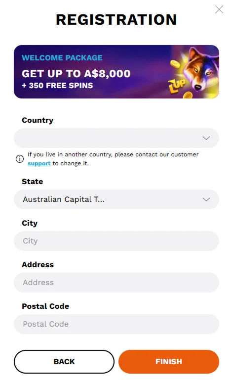 Level Up Casino Registration – Step 3